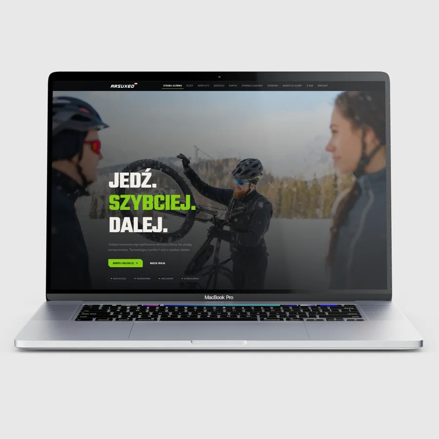 Arsuxeo — Sklep internetowy z odzieżą rowerową.