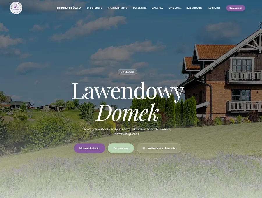 Lawendowy Gałkowo — Strona dla obiektu noclegowego.